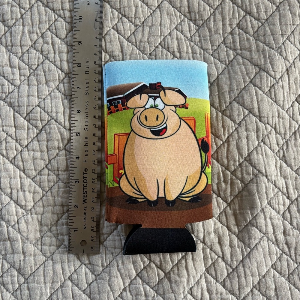 Pig wine bottle coozie